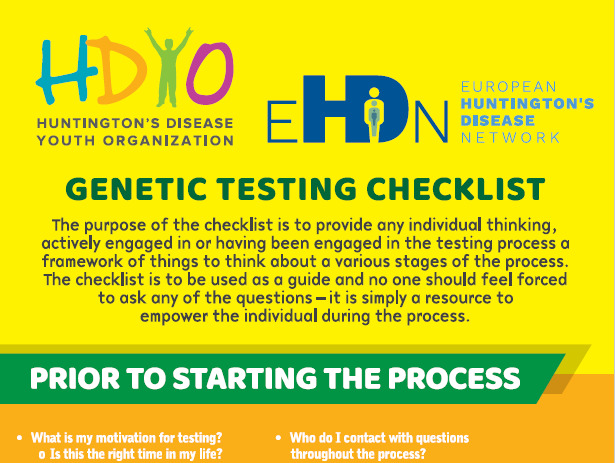 Genetic Testing Checklist leaflet